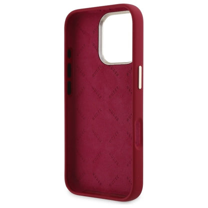 Capa para Apple iPhone 16 Pro, Guess, Script Metal Logo, Rosa