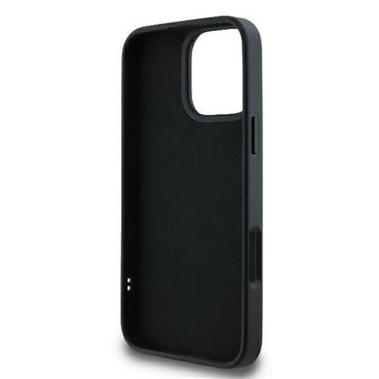 Capa para Apple iPhone 16 Pro, Karl Lagerfeld, Assinatura de Borracha 3D, Preta
