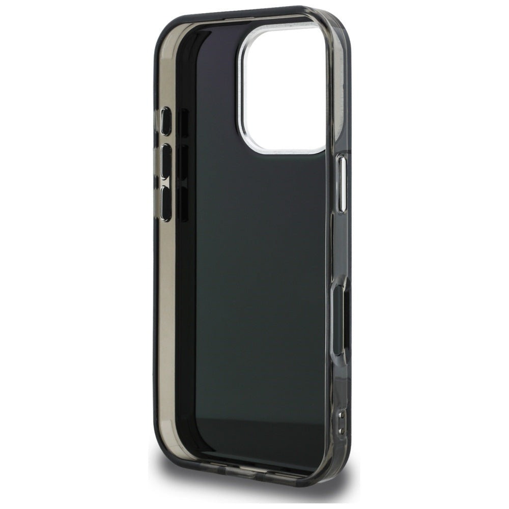 Capa para Apple iPhone 16 Pro, Karl Lagerfeld, IML Aquarelle Logo Choupette, Preta