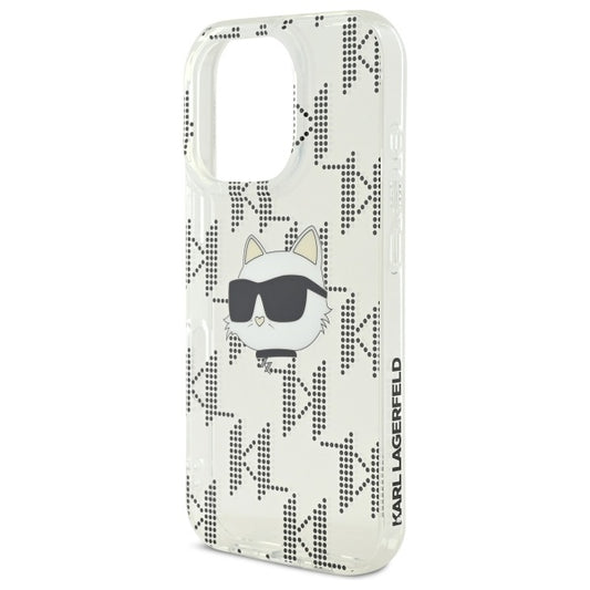 Capa para Apple iPhone 16 Pro, Karl Lagerfeld, IML Luxury Electroplated Choupette's Head, Transparente