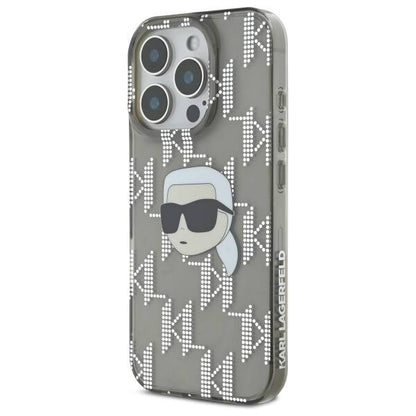 Case for Apple iPhone 16 Pro, Karl Lagerfeld, IML Luxury Electroplated Karl's Head, Black