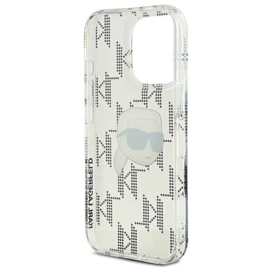 Capa para Apple iPhone 16 Pro, Karl Lagerfeld, IML Luxury Electroplated Karl's Head, Transparente