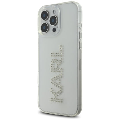 Capa para Apple iPhone 16 Pro, Karl Lagerfeld, IML Rhinestones Transparent Logo, Transparente