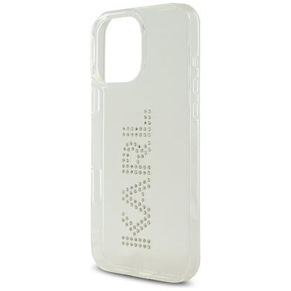 Capa para Apple iPhone 16 Pro, Karl Lagerfeld, IML Rhinestones Transparent Logo, Transparente