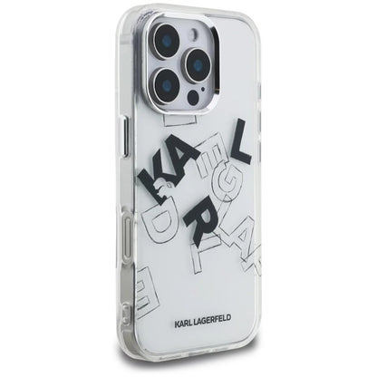 Capa para Apple iPhone 16 Pro, Karl Lagerfeld, IML Sketched Graphic Logo, Transparente