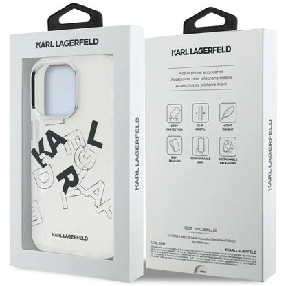 Capa para Apple iPhone 16 Pro, Karl Lagerfeld, IML Sketched Graphic Logo, Transparente