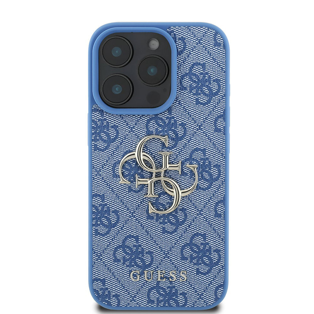 Capa para Apple iPhone 16 Pro Max, Guess, 4G Big Logo, Azul
