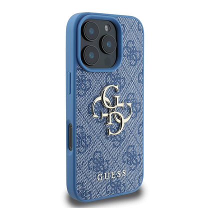 Capa para Apple iPhone 16 Pro Max, Guess, 4G Big Logo, Azul
