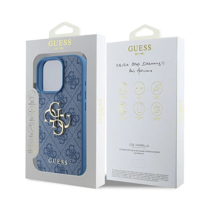 Capa para Apple iPhone 16 Pro Max, Guess, 4G Big Logo, Azul