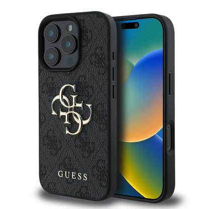 Capa para Apple iPhone 16 Pro Max, Guess, 4G Big Logo, Preta