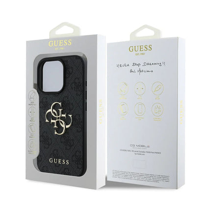 Capa para Apple iPhone 16 Pro Max, Guess, 4G Big Logo, Preta