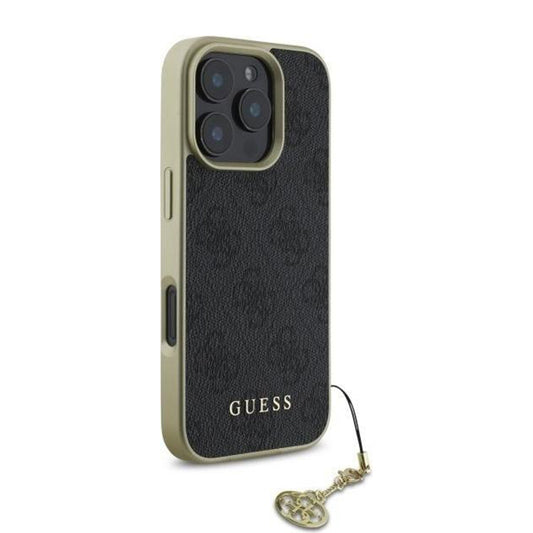 Capa para Apple iPhone 16 Pro Max, Guess, 4G Charm, Preta