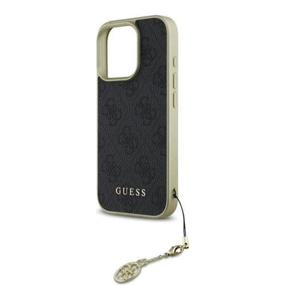 Capa para Apple iPhone 16 Pro Max, Guess, 4G Charm, Preta