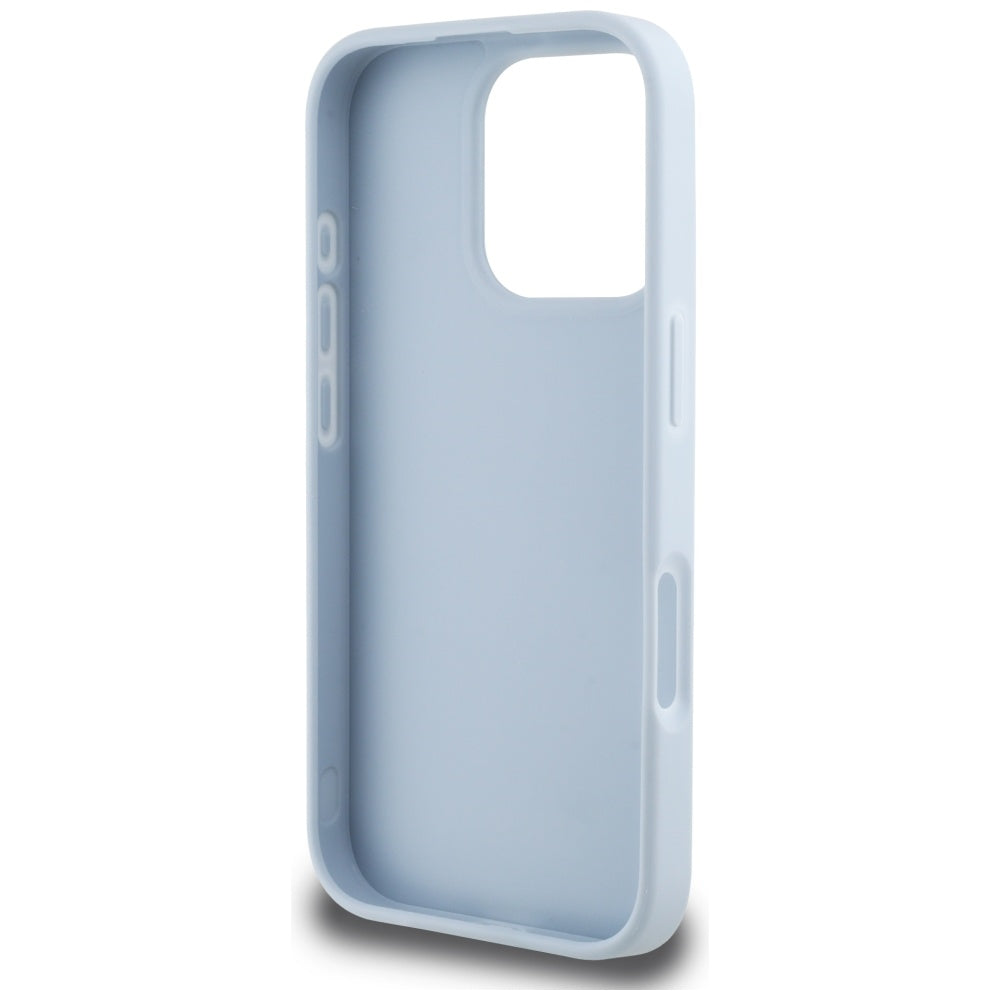 Capa para Apple iPhone 16 Pro Max, Guess, Grained Big 4G Logo Small Classic Logo, Azul