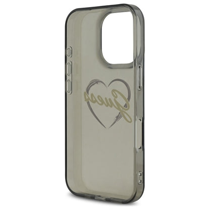 Capa para Apple iPhone 16 Pro Max, Guess, IML Heart, Preta