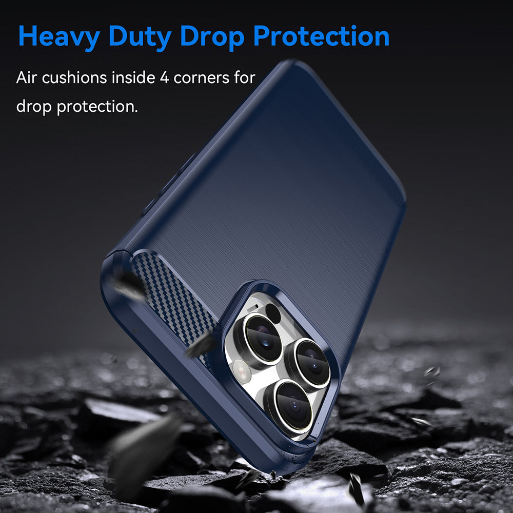 Capa para Apple iPhone 16 Pro Max, Techsuit, Carbono, Azul