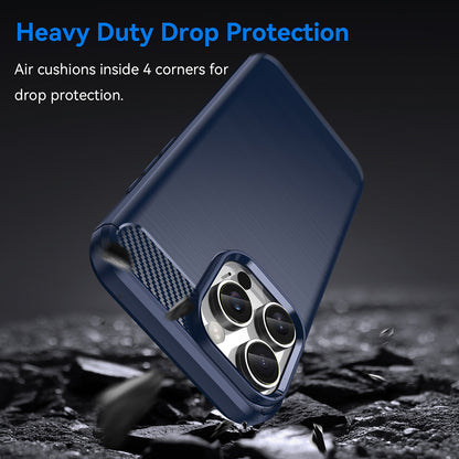 Capa para Apple iPhone 16 Pro Max, Techsuit, Carbono, Azul