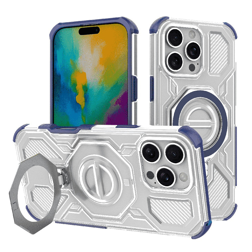 Capa para Apple iPhone 16 Pro Max, Techsuit, Carbon Shield Pro, Azul