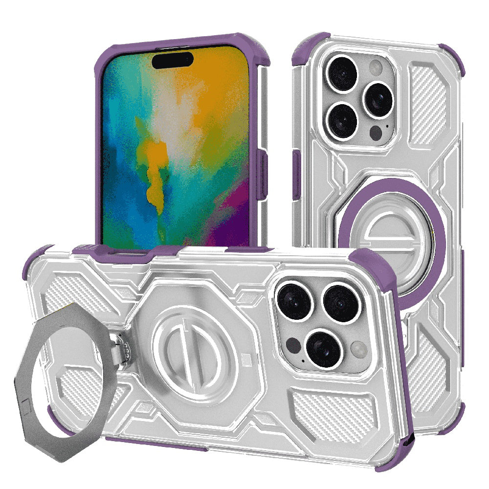 Capa para Apple iPhone 16 Pro Max, Techsuit, Carbon Shield Pro, Roxo