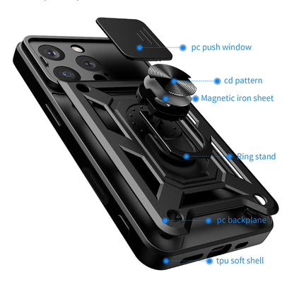Case for Apple iPhone 16 Pro, Techsuit, CamShield, Black