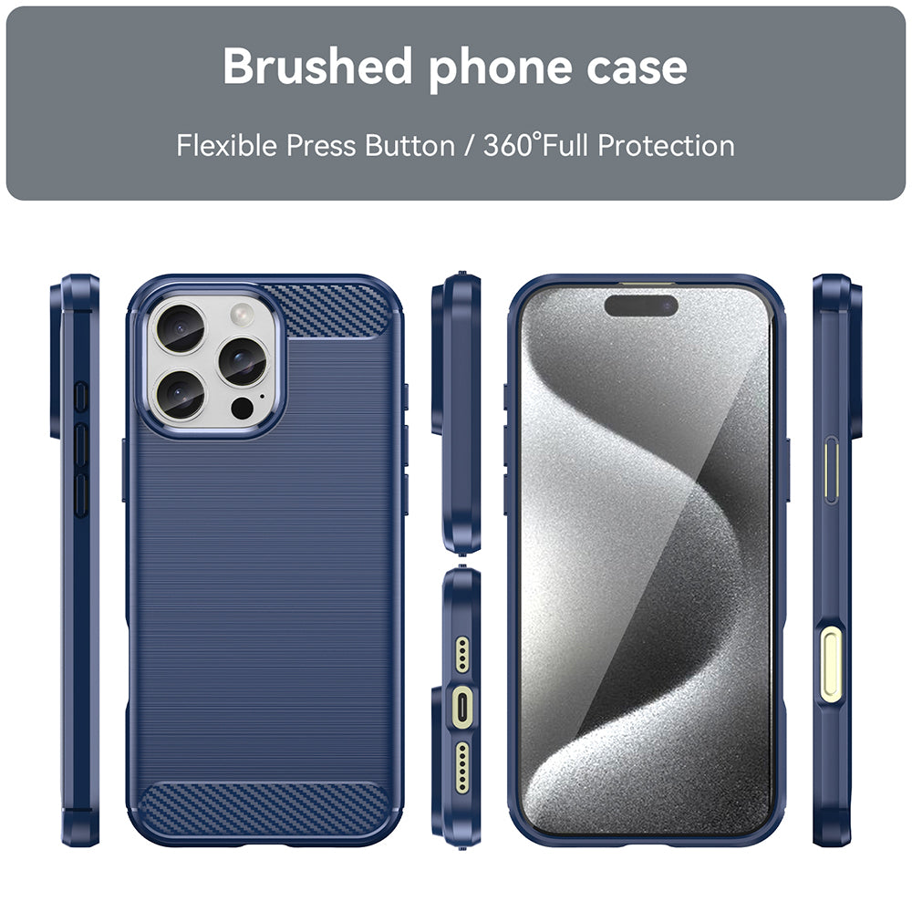 Capa para Apple iPhone 16 Pro, Techsuit, Carbono, Azul