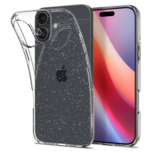 Capa para Apple iPhone 16, Spigen, Liquid Crystal Glitter, Transparente ACS08192