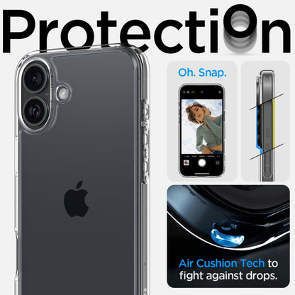 Case for Apple iPhone 16, Spigen, Ultra Hybrid, Transparent