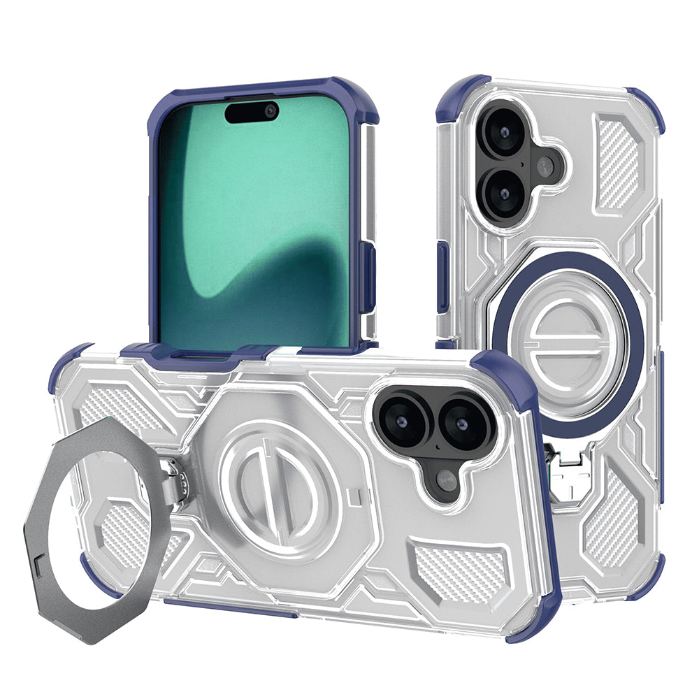 Capa para Apple iPhone 16, Techsuit, Carbon Shield Pro, Azul
