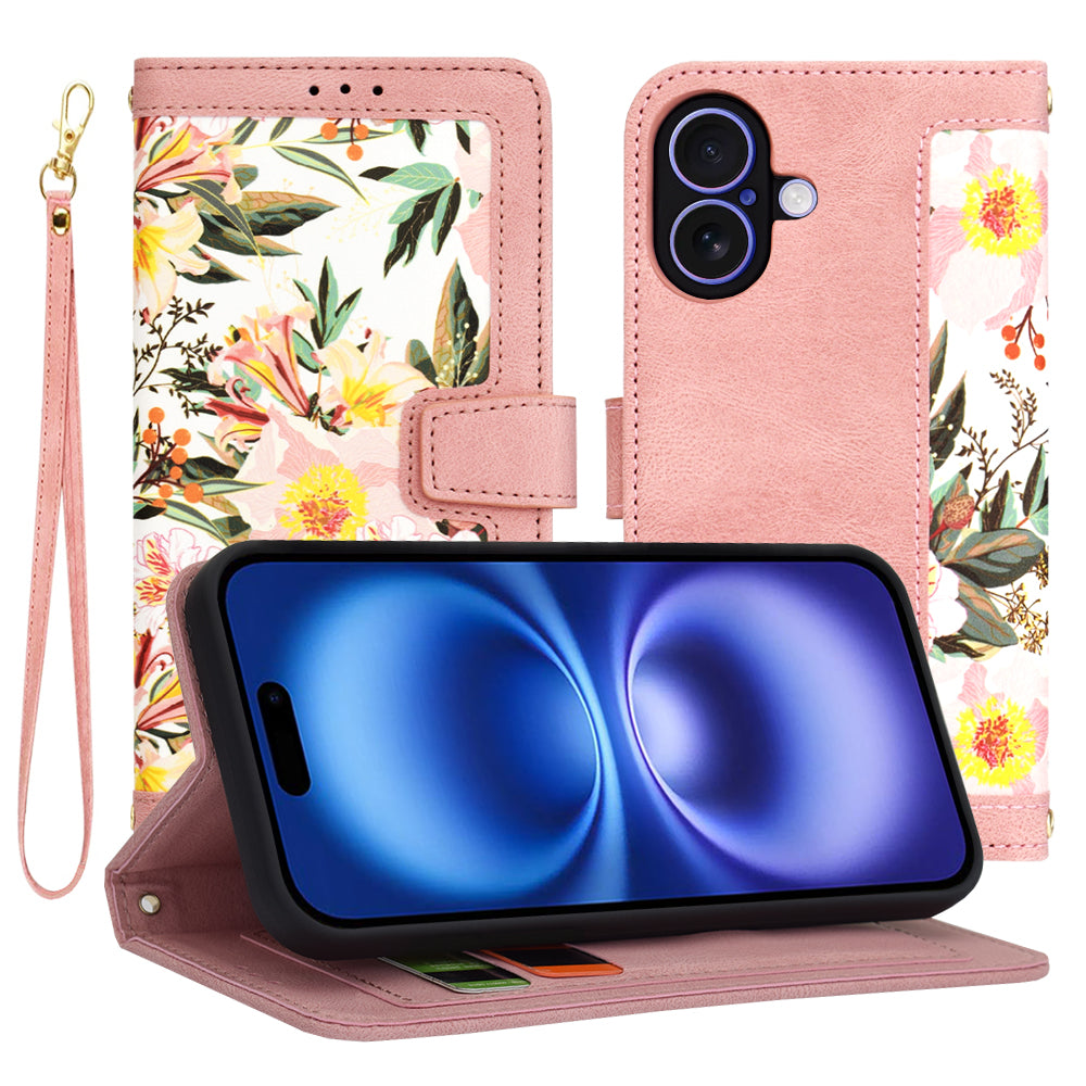 Capa para Apple iPhone 16, Techsuit, FlipCraft, Rosa