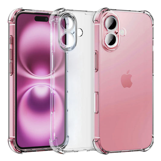 Capa para Apple iPhone 16, Techsuit, Shockproof Clear, Transparente