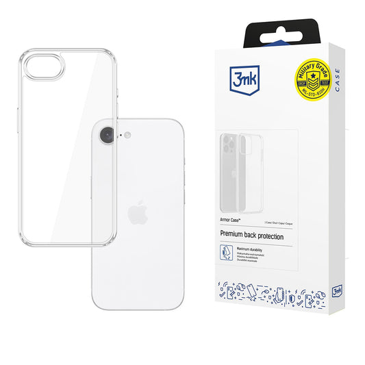 Capa para Apple iPhone 17e / 16e, 3MK, Armor, Transparente