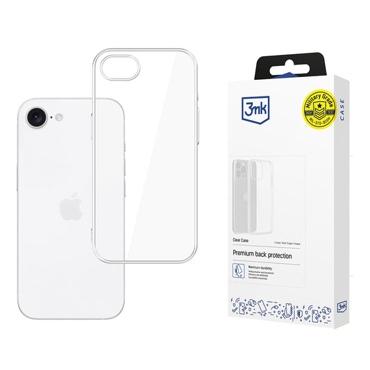 Capa para Apple iPhone 17e / 16e, 3MK, Clear, Transparente