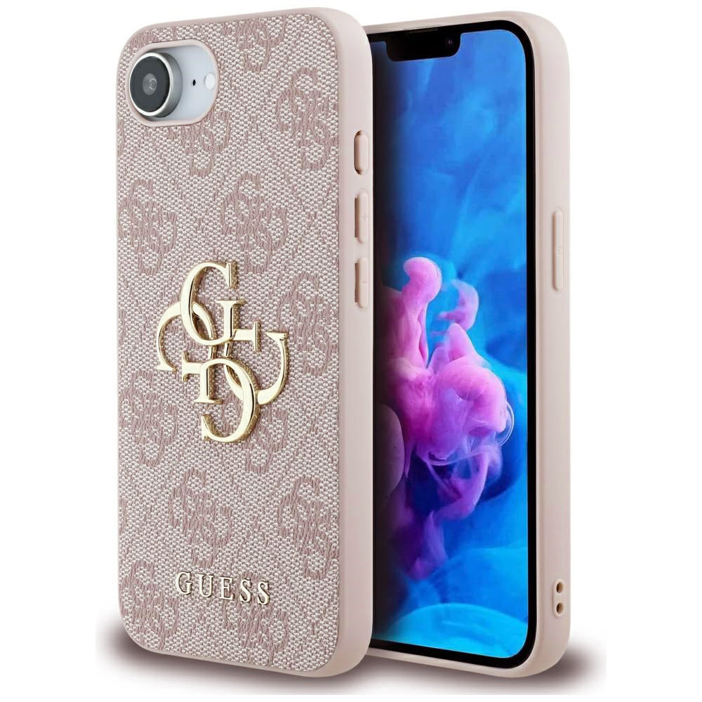 Capa para Apple iPhone 16e, Guess, 4G Big Logo, Rosa.