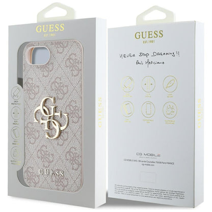 Capa para Apple iPhone 16e, Guess, 4G Big Logo, Rosa.