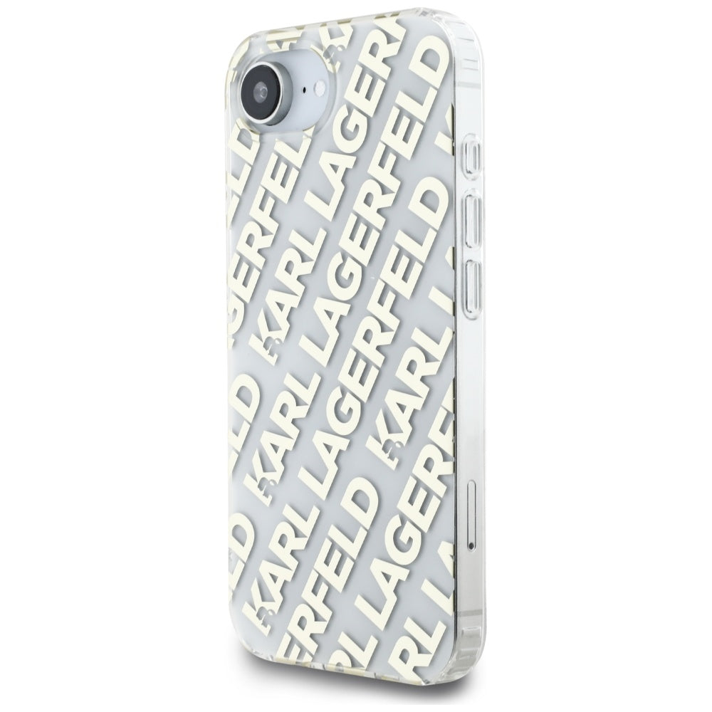 Capa para Apple iPhone 16e, Karl Lagerfeld, IML Luxury Gold Fullover Logo, Dourada