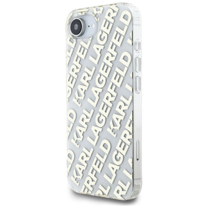 Capa para Apple iPhone 16e, Karl Lagerfeld, IML Luxury Gold Fullover Logo, Dourada