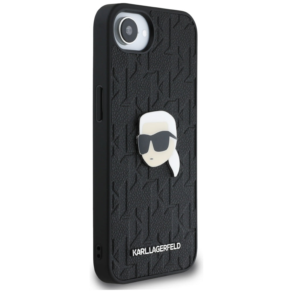 Capa para Apple iPhone 16e, Karl Lagerfeld, Monograma Karl's Head, Preta