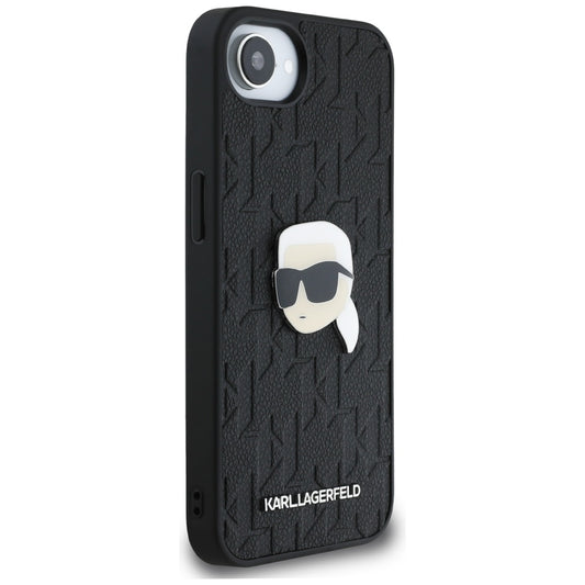 Capa para Apple iPhone 16e, Karl Lagerfeld, Monograma Karl's Head, Preta