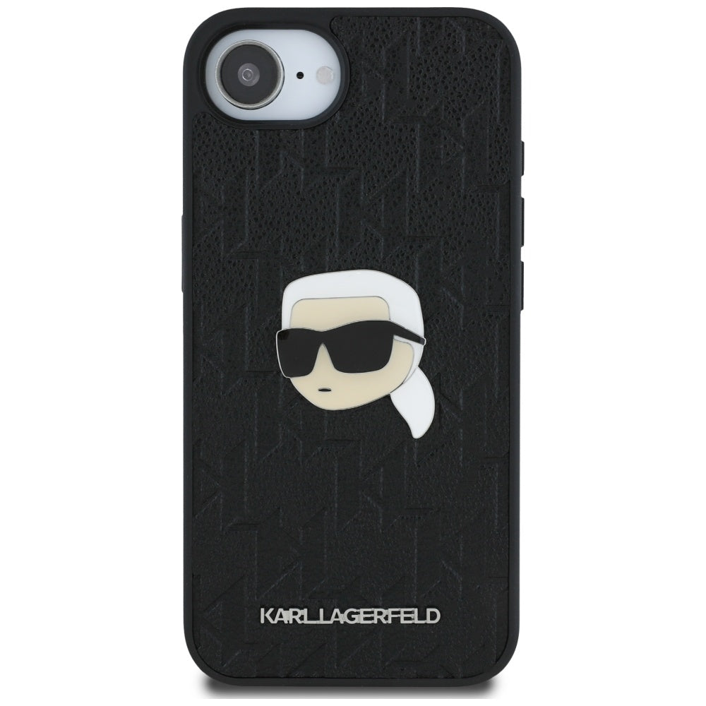 Capa para Apple iPhone 16e, Karl Lagerfeld, Monograma Karl's Head, Preta