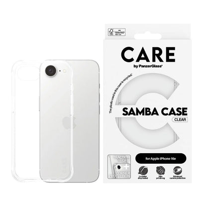 Capa para Apple iPhone 16e, PanzerGlass, Care Fashionable, Transparente