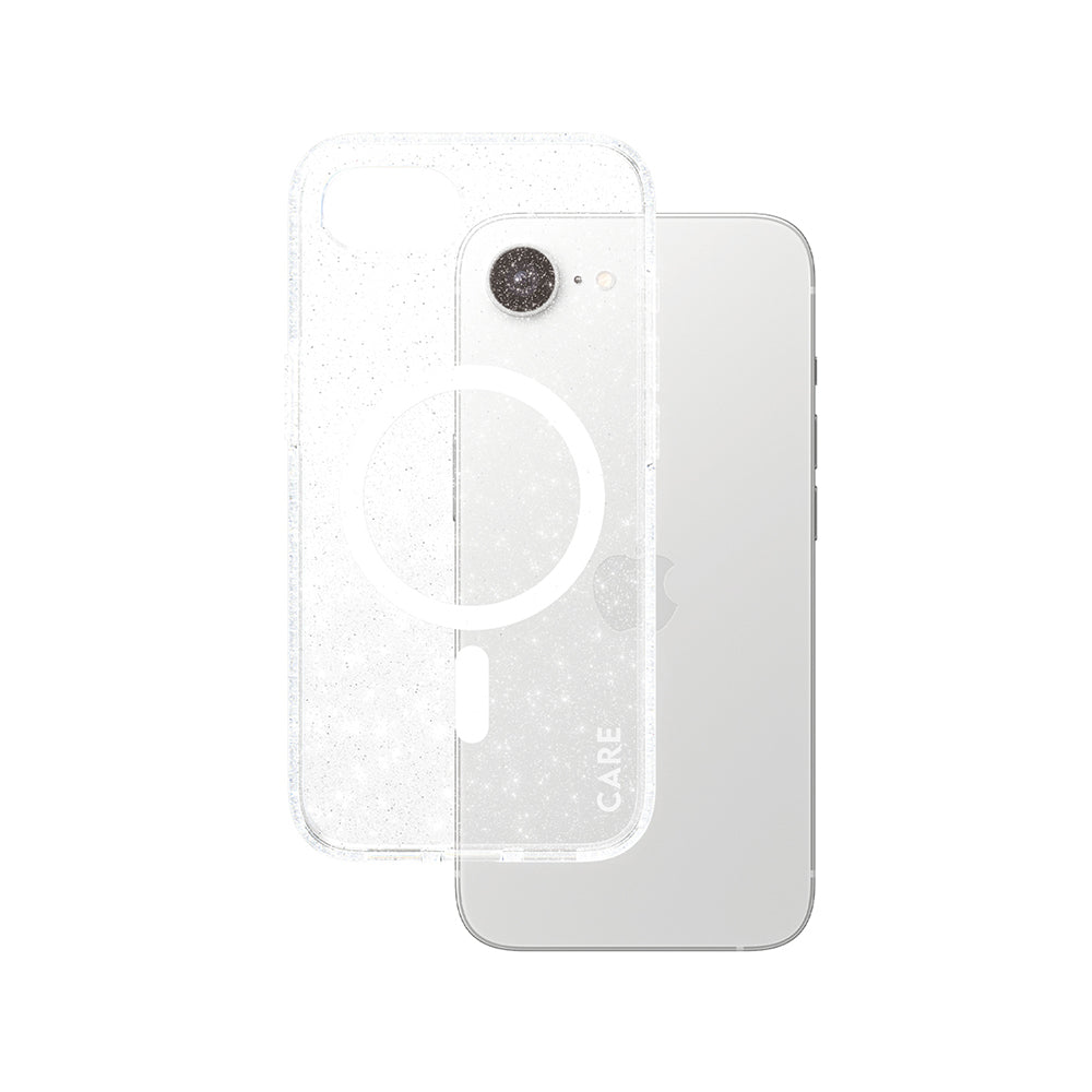 Capa para Apple iPhone 16e, PanzerGlass, Care Urban Combat Star Lit, Transparente Branca