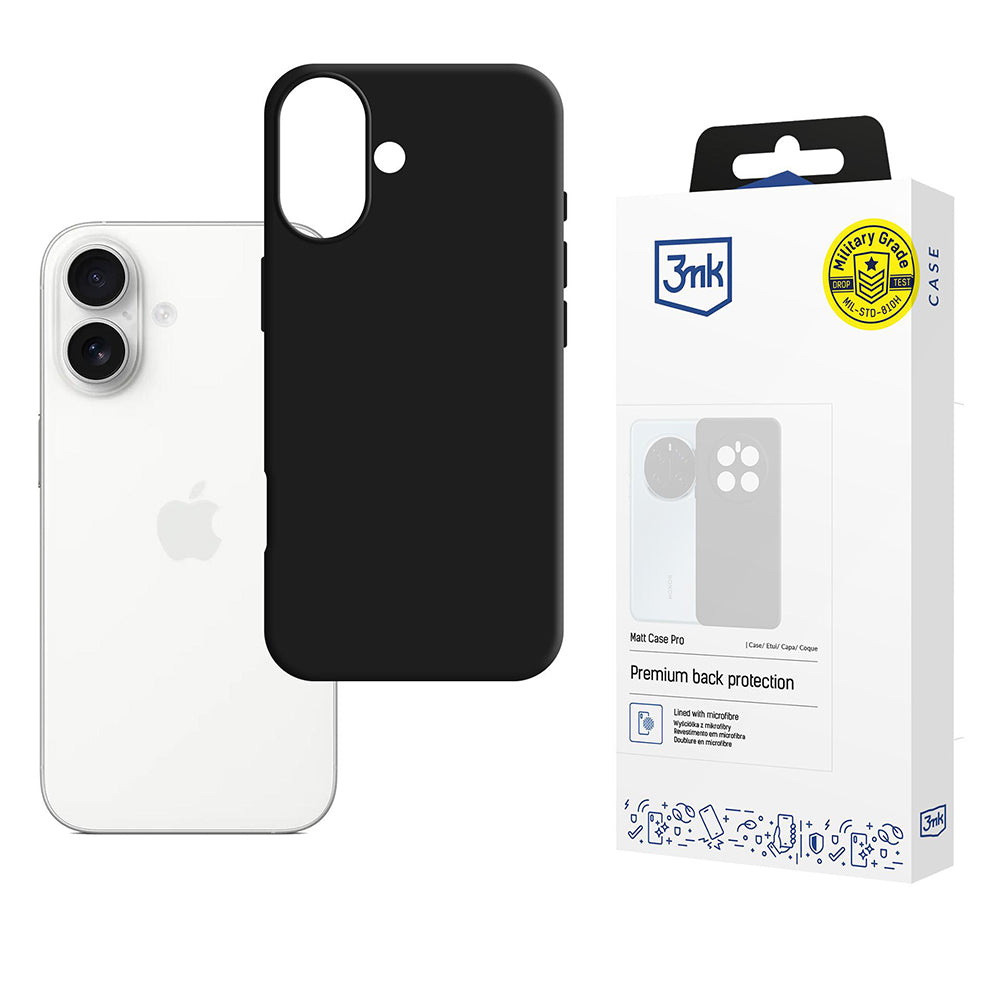 Capa para Apple iPhone 17, 3MK, Matt Pro, Preta