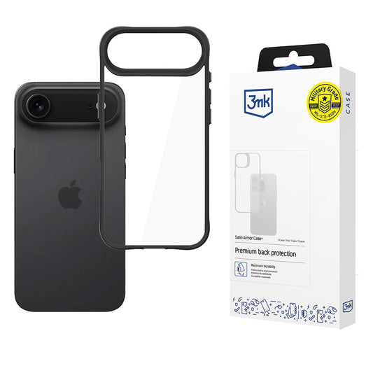 Capa para Apple iPhone 17 Air, 3MK, Satin Armor Case+, Preta