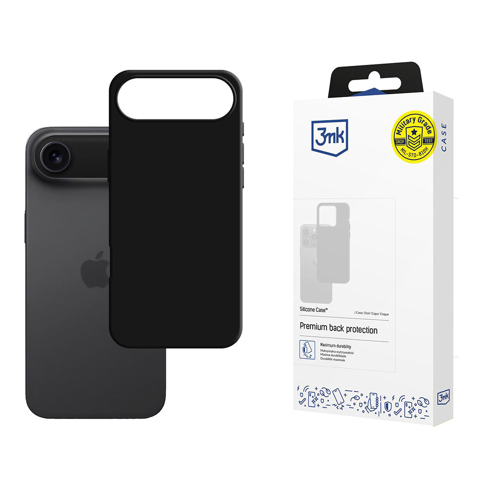 Capa para Apple iPhone 17 Air, 3MK, Silicone, Preta