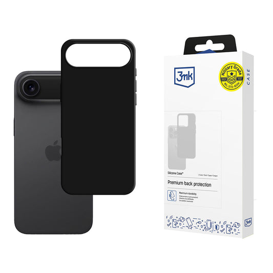 Capa para Apple iPhone 17 Air, 3MK, Silicone, Preta