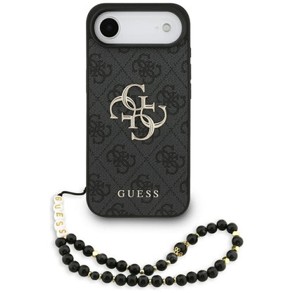 Capa para Apple iPhone 17 Air, Guess, 4G Classic Logo com Alça, Preta