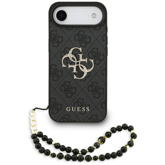 Capa para Apple iPhone 17 Air, Guess, 4G Classic Logo com Alça, Preta