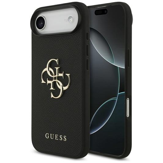 Capa para Apple iPhone 17 Air, Guess, 4G Grained Big and Classic Logo, Preta