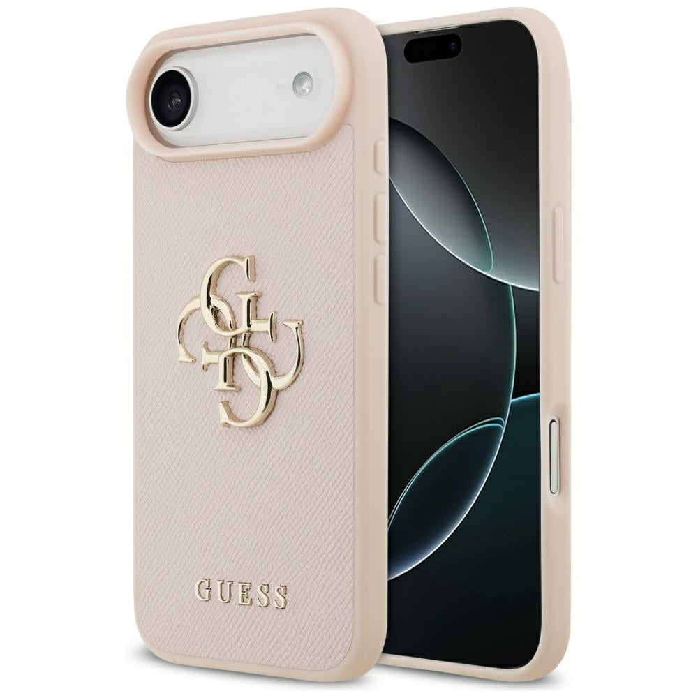 Capa para Apple iPhone 17 Air, Guess, 4G Grained Big and Classic Logo, Rosa