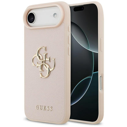 Capa para Apple iPhone 17 Air, Guess, 4G Grained Big and Classic Logo, Rosa